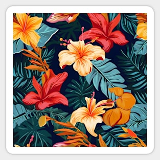 Tropical Flowers Pattern 16 Sticker